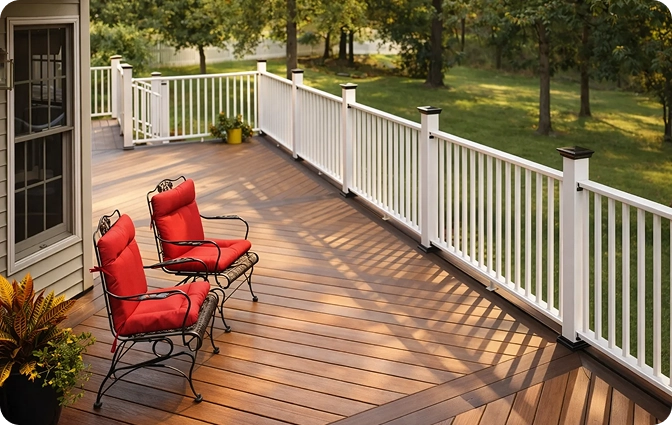 In-stock composite decking