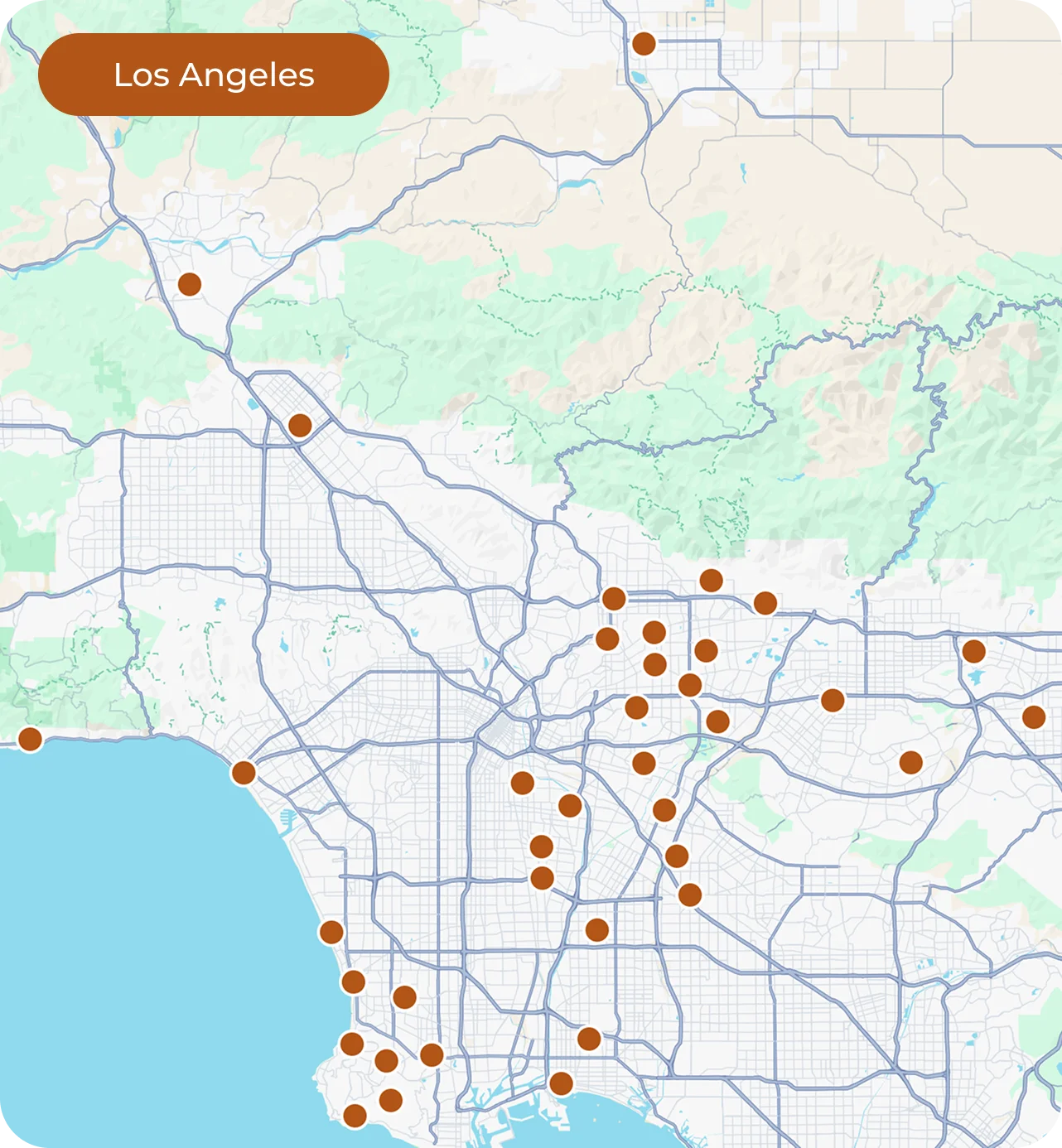 Brazilian Lumber Los Angeles location map