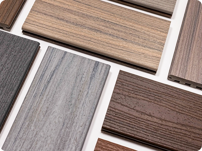 Premium composite decking materials